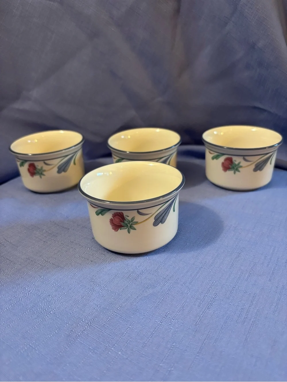 Lenox Poppies On Blue Ramekins (Set of 4)